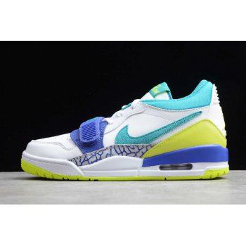 2020 Just Don x Jordan Legacy 312 Low Ultramarine Neon Yellow Aquamarine CD7069-103 Shoes